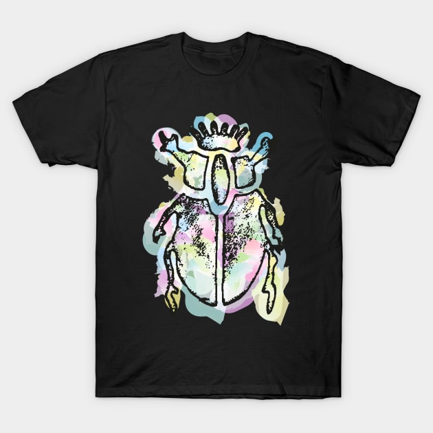 Scarab beetle aquarelle style T-Shirt by Ravendax